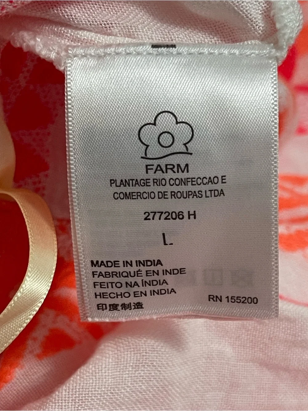 FARM Rio Coral & Pink Geometric-Print Wide-Leg Pants